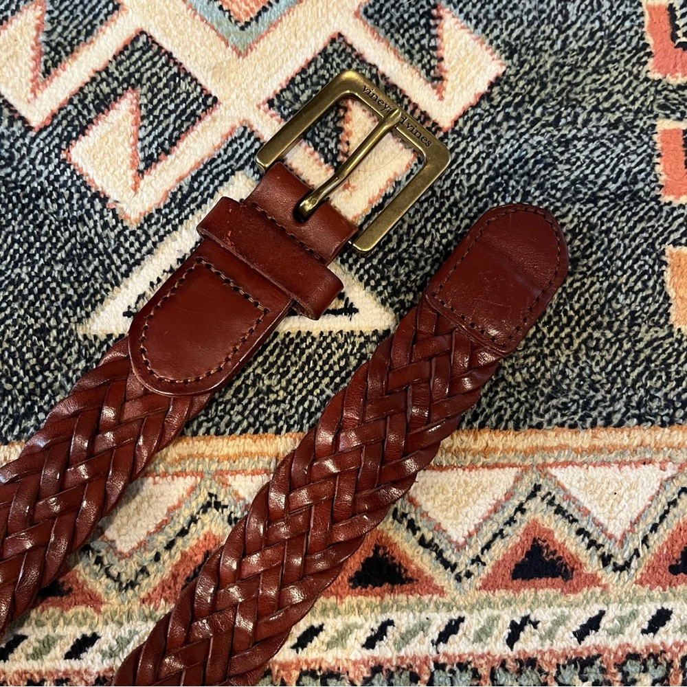 Vineyard Vines Braided Leather Belt